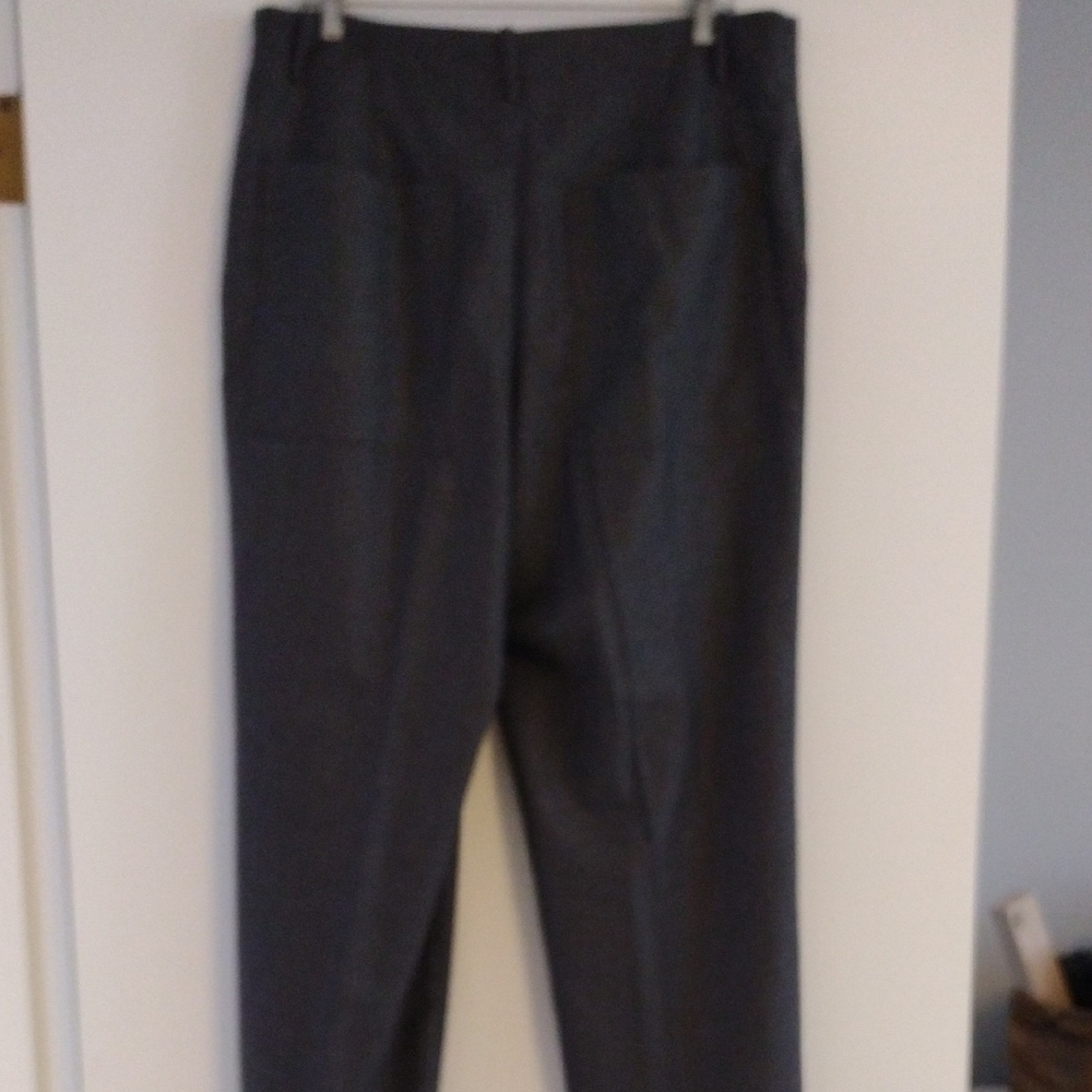 TIBI Grey Superfine Wool Flannel Rodney Straight Leg Trouser 12 - Picture 10 of 15
